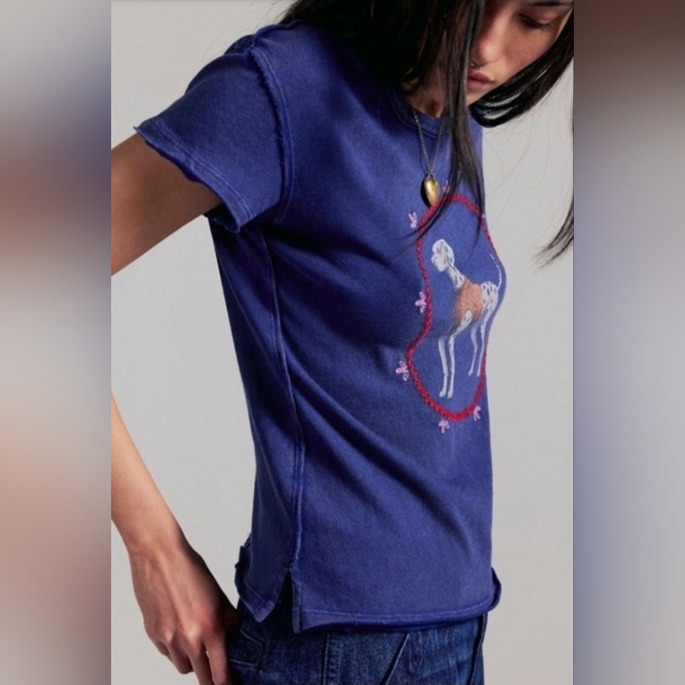 Free People We The Free Fur Friend Tee - Picture 2 of 10